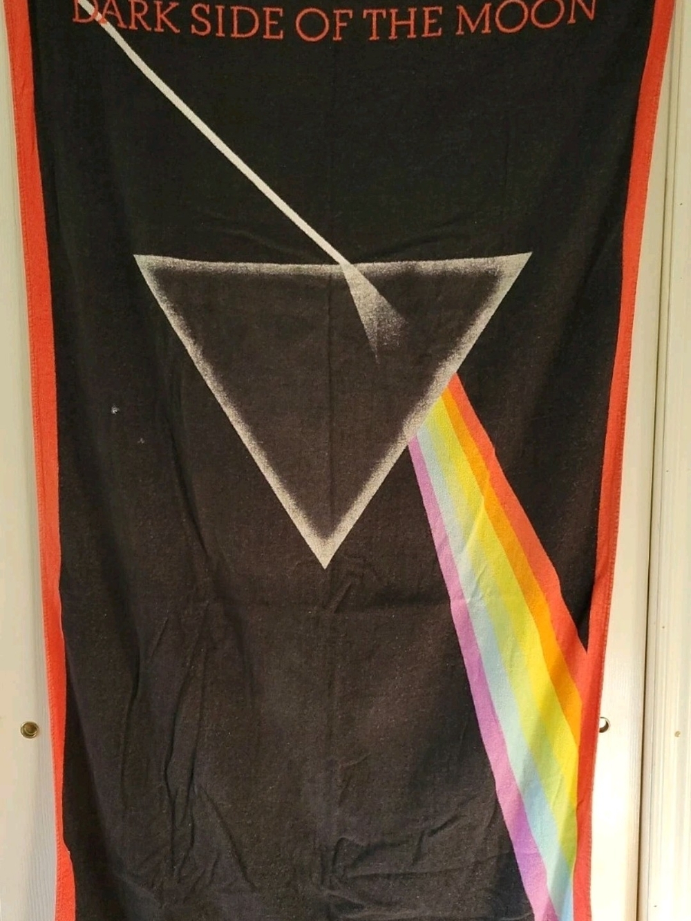 Pink Floyd Dark side Of The Moon Beach Towel Oversized Small Hole
